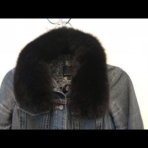 REAL Fur Collar Black 22” length ( jkt not incl)